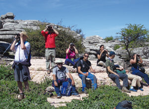 a group of birders in el torcal de antequera